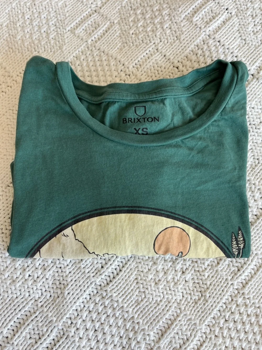Brixton Women's Oversized Desert Cactus Boxy Crew Tee Shirt Cactus Green Sz XS - Picture 5 of 5